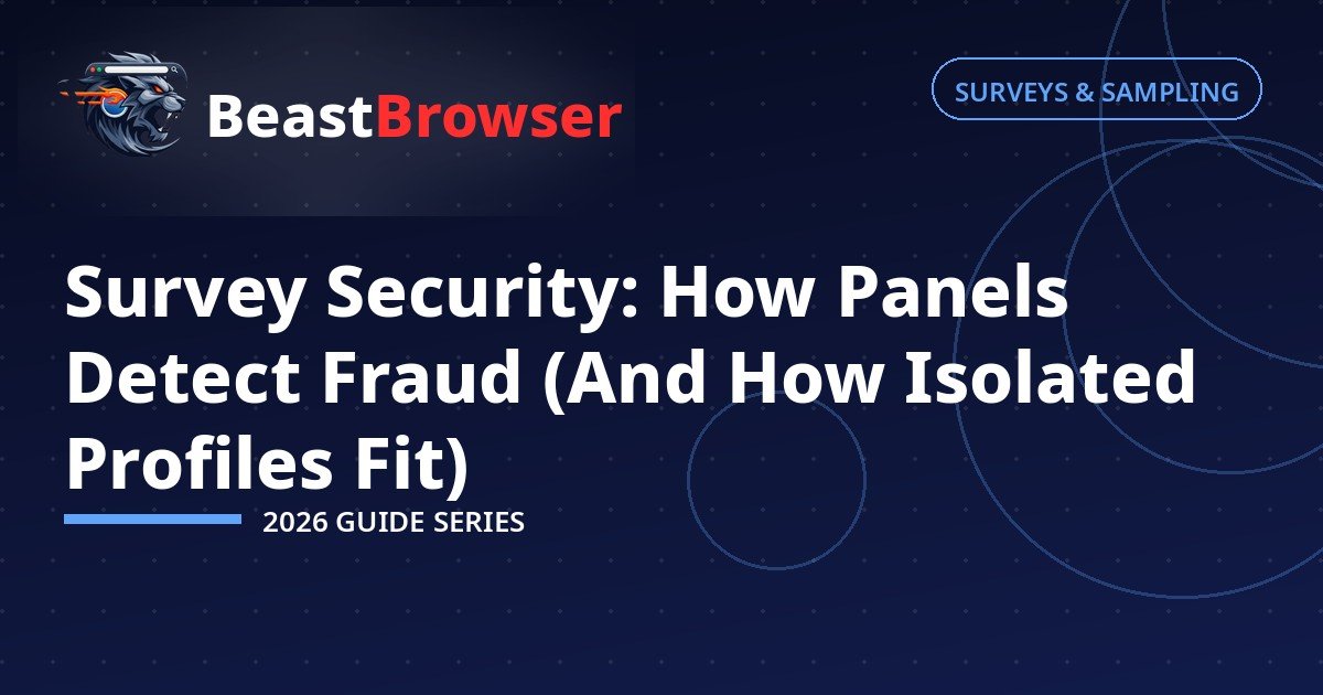 Survey Security in 2026: How Panels Detect Fraud (And How Isolated Profiles Fit)