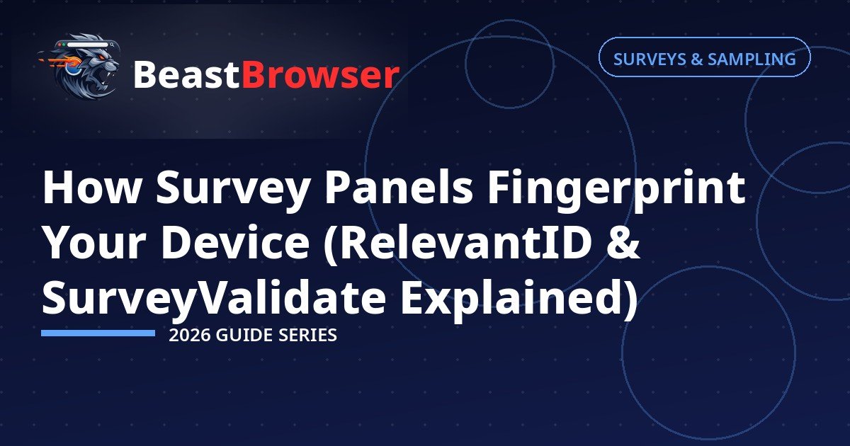 How Survey Panels Fingerprint Your Device in 2026 (RelevantID & SurveyValidate Explained)