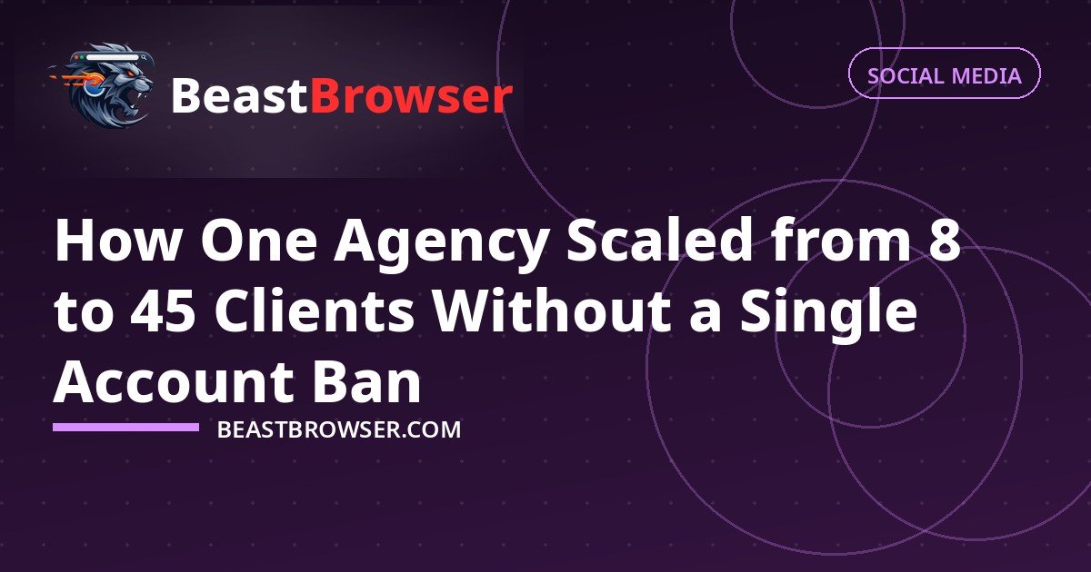 How One Agency Scaled from 8 to 45 Clients Without a Single Account Ban